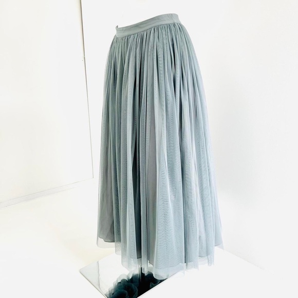ASOS womens Tulle Midi Skirt UK 10 Dove Grey Tutu fairycore fairy glam - Picture 3 of 6